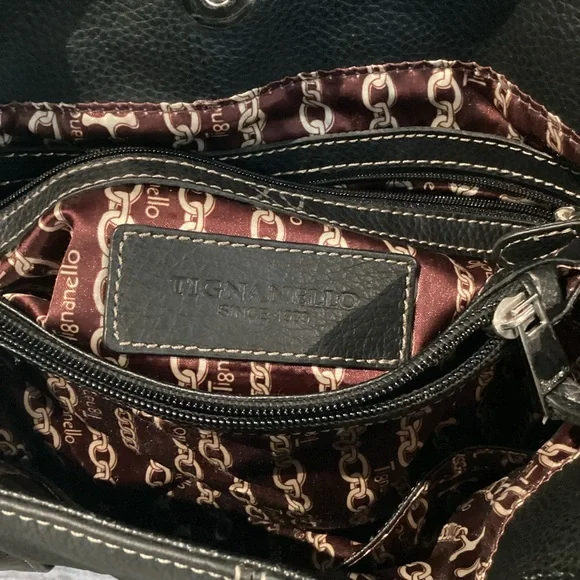 Tignanello Black Leather Women's Shoulder Bag - Picture 8 of 16